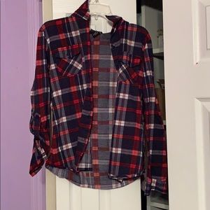 Rue 21 red white and blue flannel
